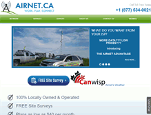 Tablet Screenshot of airnet.ca